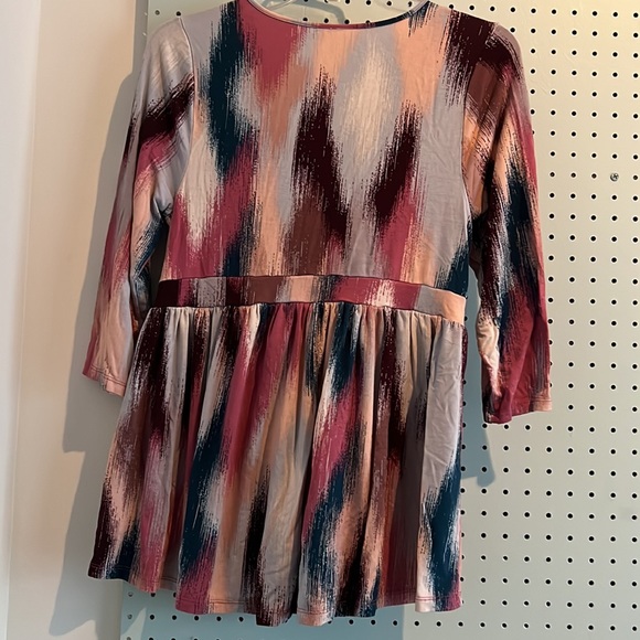 Super Soft Multi Ikat Surplice Babydoll Top, Torrid, Size 0X - Picture 10 of 10